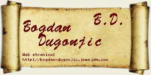 Bogdan Dugonjić vizit kartica